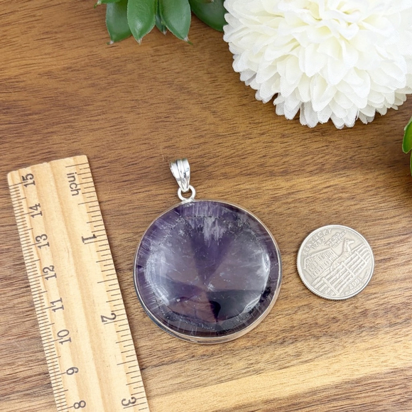 Sterling Silver 925 Jewelry Set Star Amethyst Pendant & Multi Bracelet - Picture 10 of 11